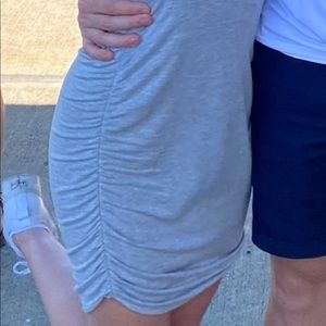 Light Grey Ruched Dress